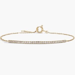 Blue Nile Mini Diamond and 14K Gold Bar Bracelet